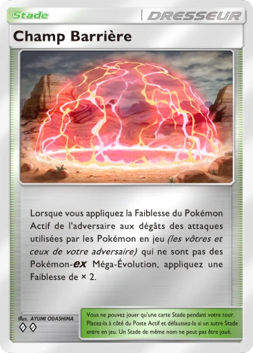 Carte Pokémon Champ Barrière de l'extension Booster de Luxe Méga