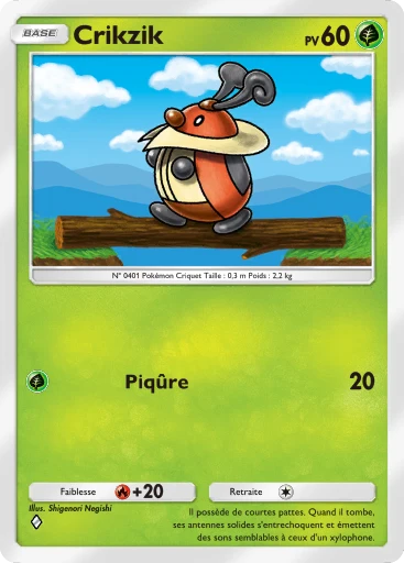 Carte Pokémon Crikzik de l'extension Choc Spatio-Temporel