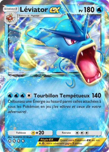 Carte Pokémon Léviator-ex de l'extension Booster de Luxe ex