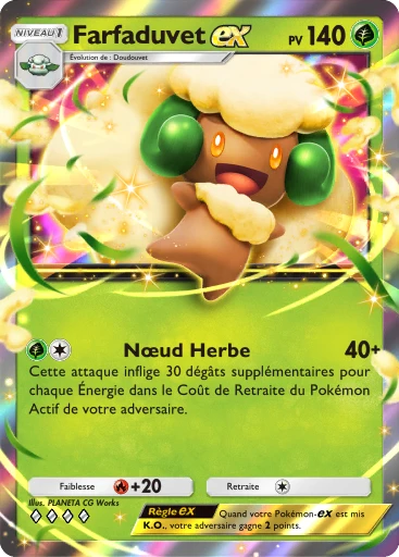 Carte Pokémon Farfaduvet-ex de l'extension Méga-Ascension