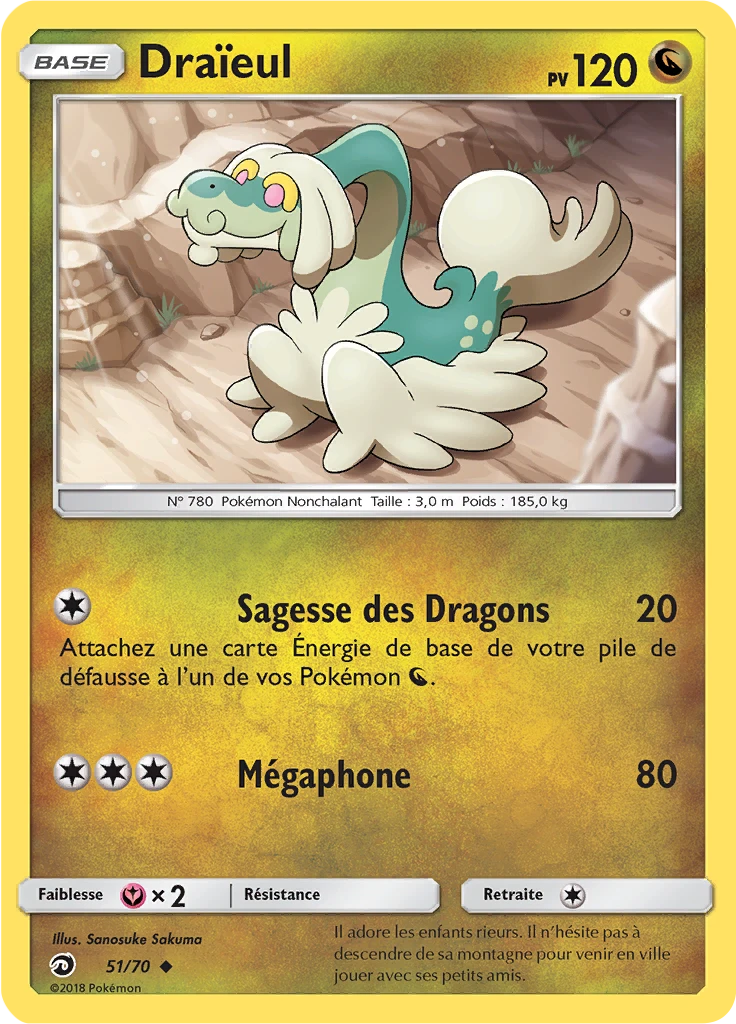 Carte Pokémon Draïeul de l'extension Majesté Des Dragons