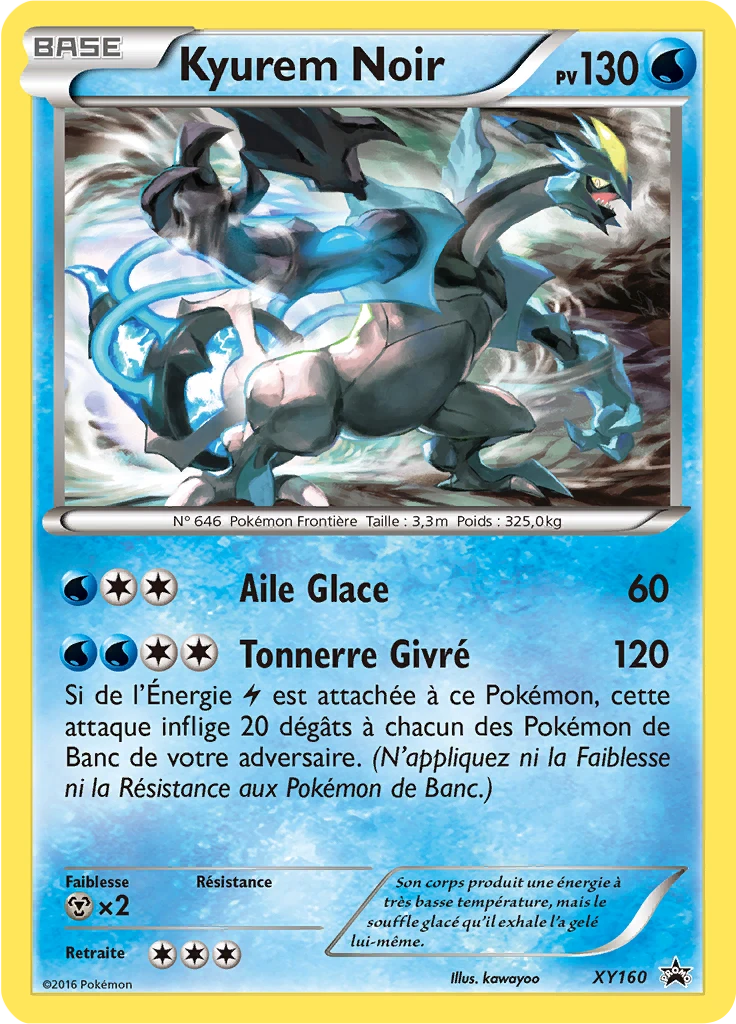 Carte Pokémon Kyurem Noir de l'extension Promo XY