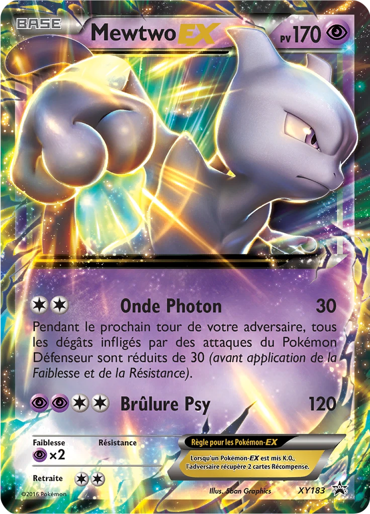 Carte Pokémon Mewtwo-EX de l'extension Promo XY