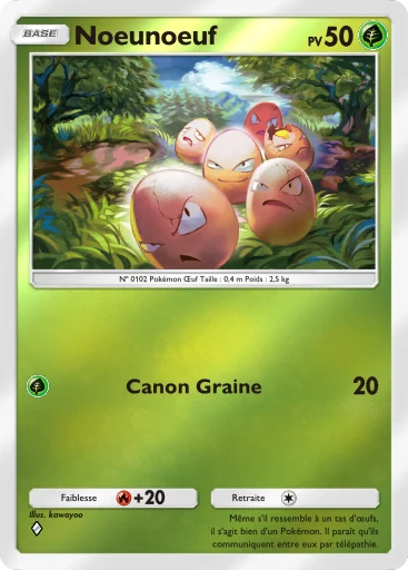Carte Pokémon Noeunoeuf de l'extension Booster de Luxe ex