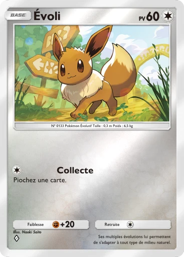 Carte Pokémon Évoli de l'extension Booster de Luxe ex