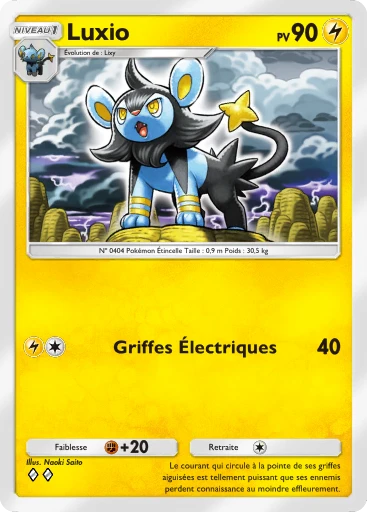Carte Pokémon Luxio de l'extension Choc Spatio-Temporel