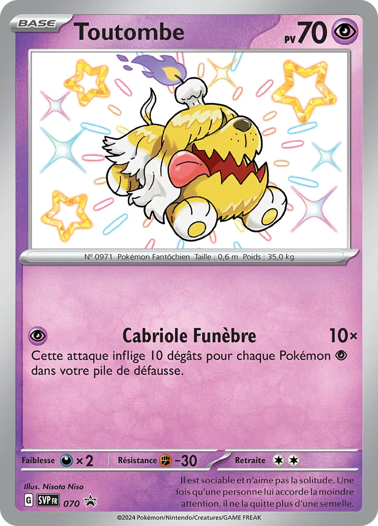 Carte Pokémon Toutombe de l'extension SVP Black Star Promos