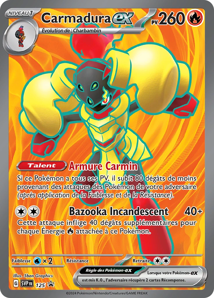 Carte Pokémon Carmadura-ex de l'extension SVP Black Star Promos