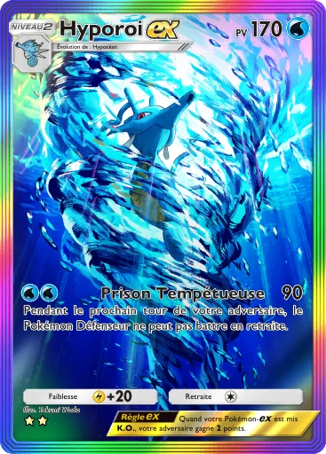 Carte Pokémon Hyporoi-ex de l'extension Sagesse entre Ciel et Mer