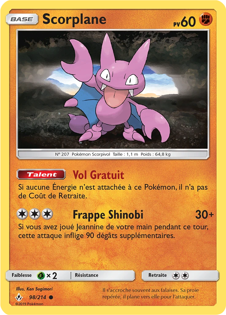 Carte Pokémon Scorplane de l'extension Alliance Infaillible