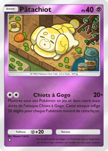 Carte Pokémon Pâtachiot de l'extension Booster de Luxe Méga