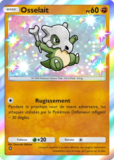 Carte Pokémon Osselait de l'extension Gardiens Astraux