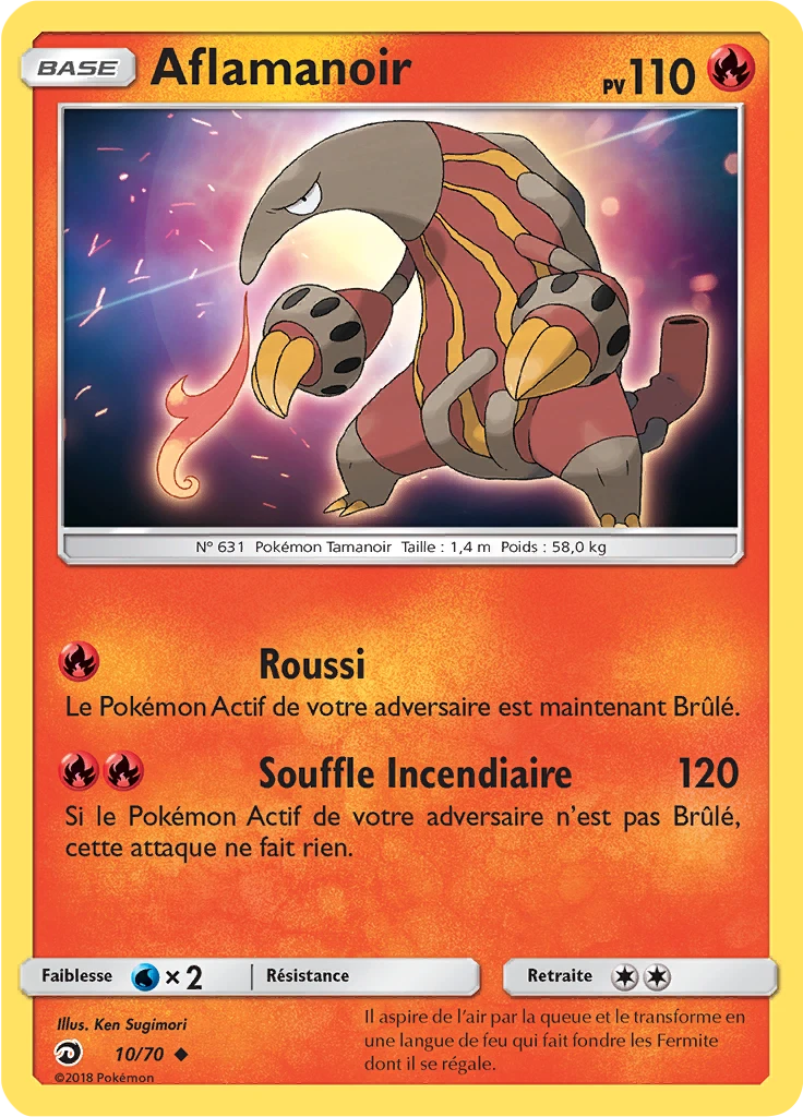 Carte Pokémon Aflamanoir de l'extension Majesté Des Dragons