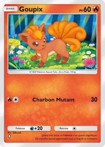Carte Pokémon Goupix de l'extension Sagesse entre Ciel et Mer