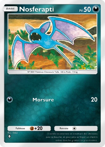 Carte Pokémon Nosferapti de l'extension Booster de Luxe ex