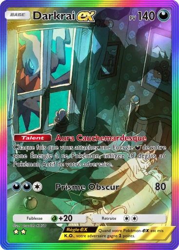 Carte Pokémon Darkrai-ex de l'extension Choc Spatio-Temporel