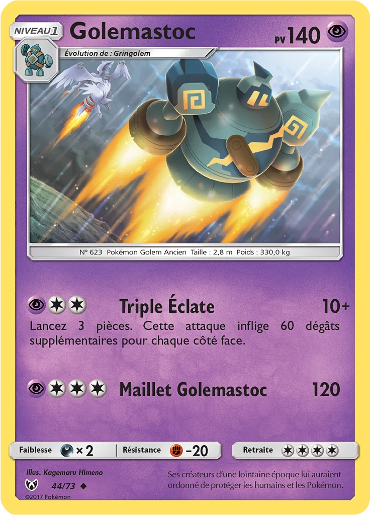 Carte Pokémon Golemastoc de l'extension Légendes Brillantes