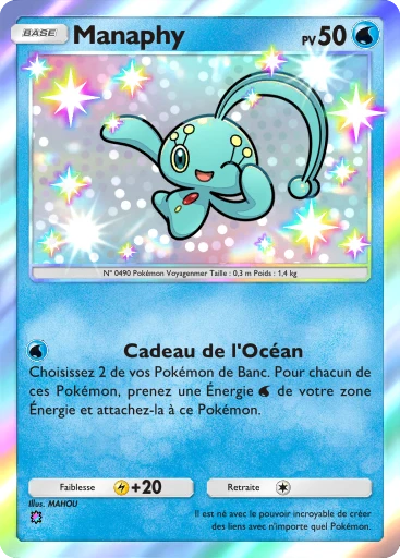 Carte Pokémon Manaphy de l'extension Méga-Ascension