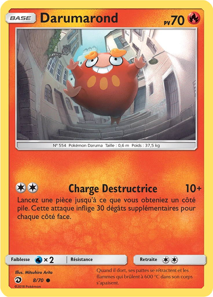 Carte Pokémon Darumarond de l'extension Majesté Des Dragons
