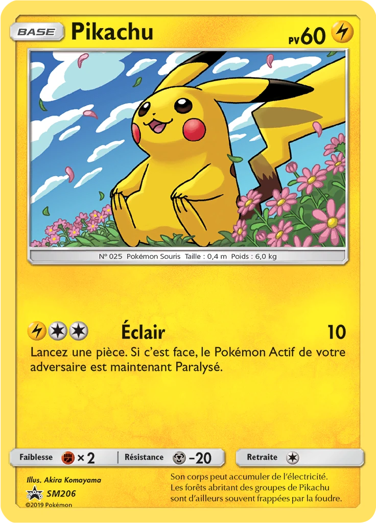 Carte Pokémon Pikachu de l'extension Promo SM