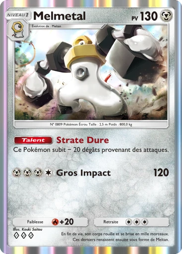 Carte Pokémon Melmetal de l'extension Puissance Génétique