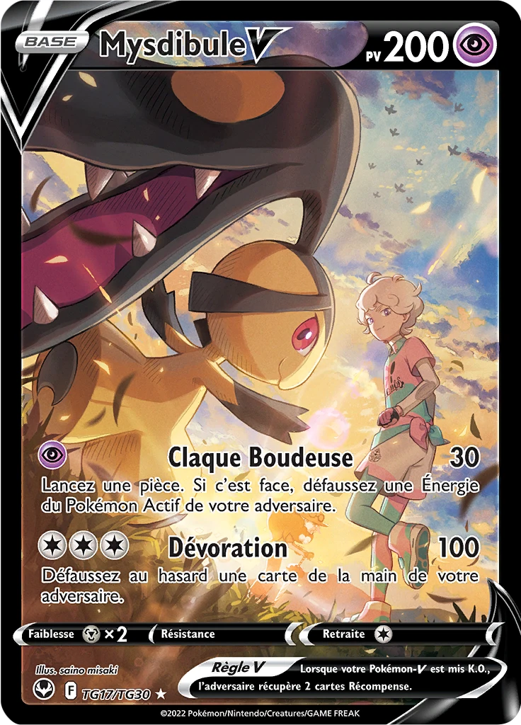 Carte Pokémon Mysdibule V de l'extension Tempête Argentée