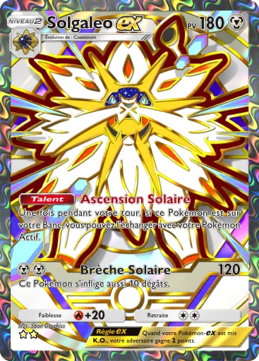 Carte Pokémon Solgaleo-ex de l'extension Booster de Luxe ex