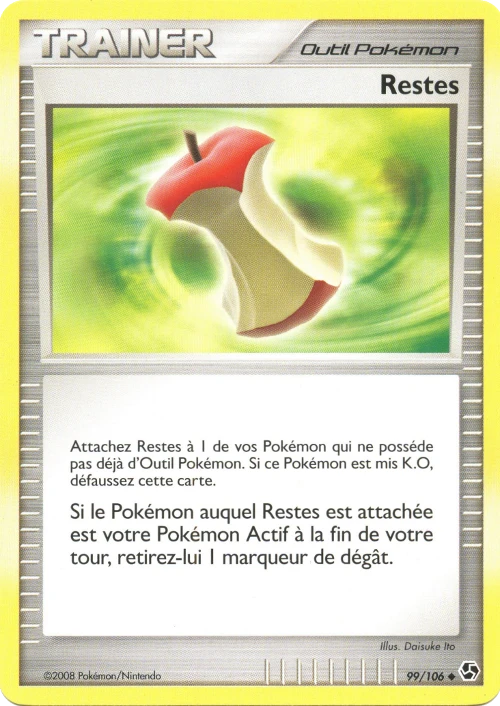 Carte Pokémon Restes de l'extension Duels au Sommets
