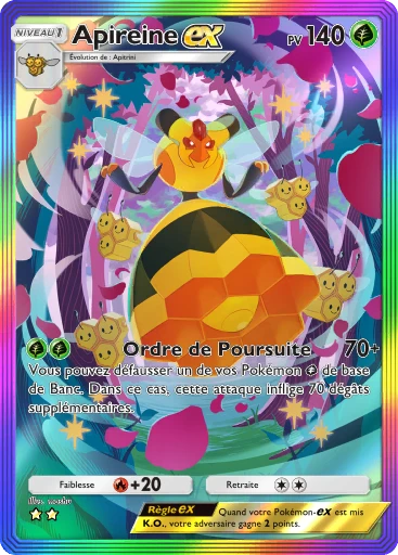 Carte Pokémon Apireine-ex de l'extension Domination Céleste