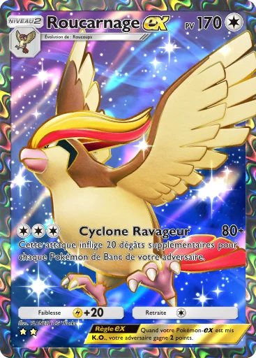 Carte Pokémon Roucarnage-ex de l'extension L'Île Fabuleuse