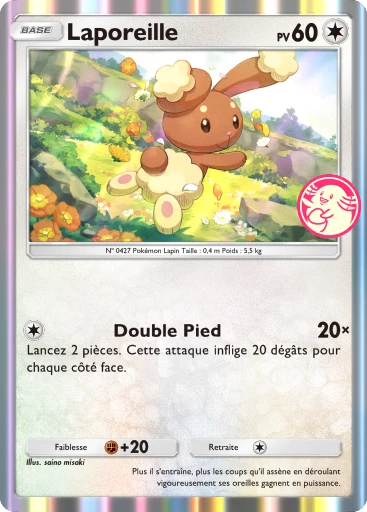 Carte Pokémon Laporeille de l'extension Promo-B