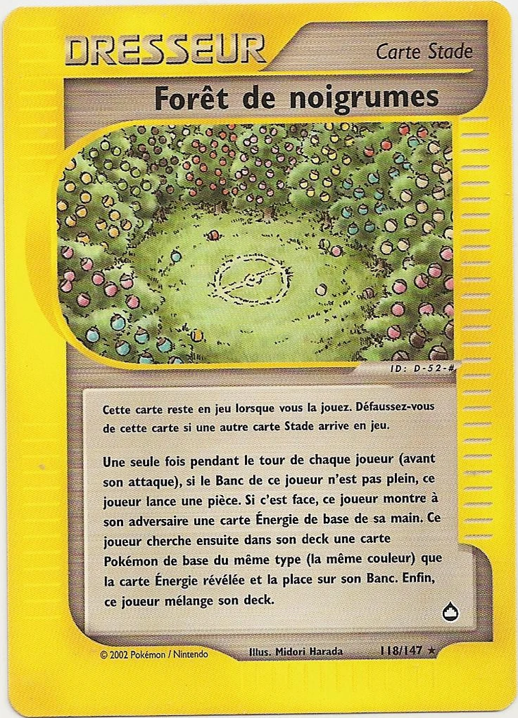 Carte Pokémon Forêt de noigrumes de l'extension Aquapolis