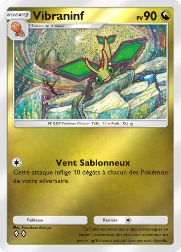 Carte Pokémon Vibraninf de l'extension Booster de Luxe Méga