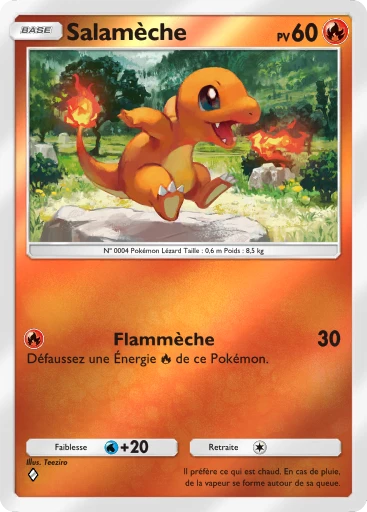 Carte Pokémon Salamèche de l'extension Booster de Luxe ex