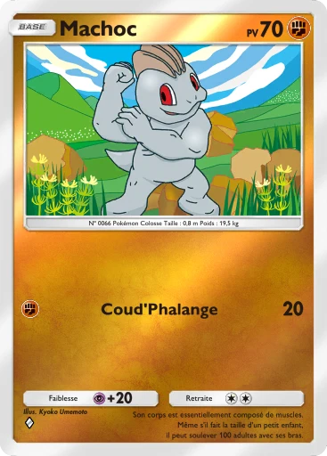 Carte Pokémon Machoc de l'extension Booster de Luxe ex