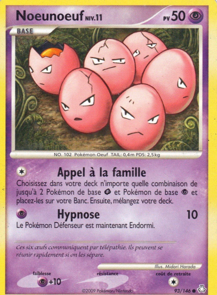 Carte Pokémon Noeunoeuf de l'extension Éveil des Légendes
