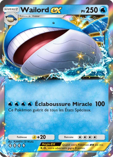 Carte Pokémon Wailord-ex de l'extension Domination Céleste