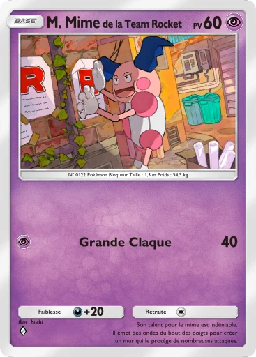 Carte Pokémon M. Mime de la Team Rocket de l'extension L'Ambition de la Team Rocket