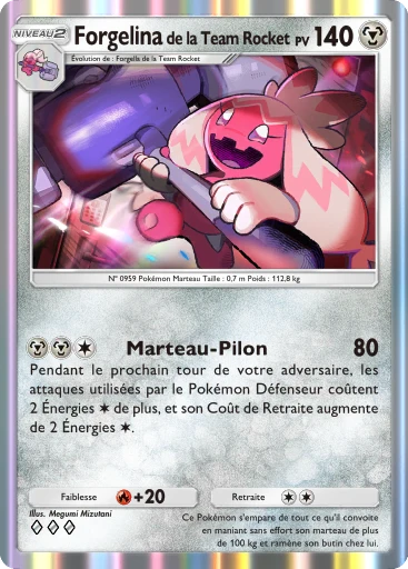 Carte Pokémon Forgelina de la Team Rocket de l'extension L'Ambition de la Team Rocket