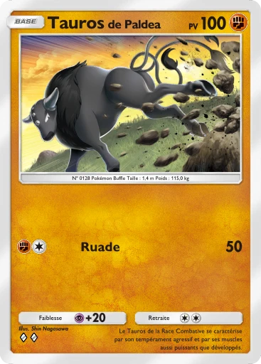 Carte Pokémon Tauros de Paldea de l'extension Merveilles de Paldea