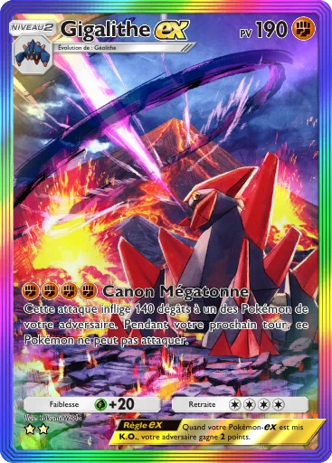 Carte Pokémon Gigalithe-ex de l'extension Parade Onirique
