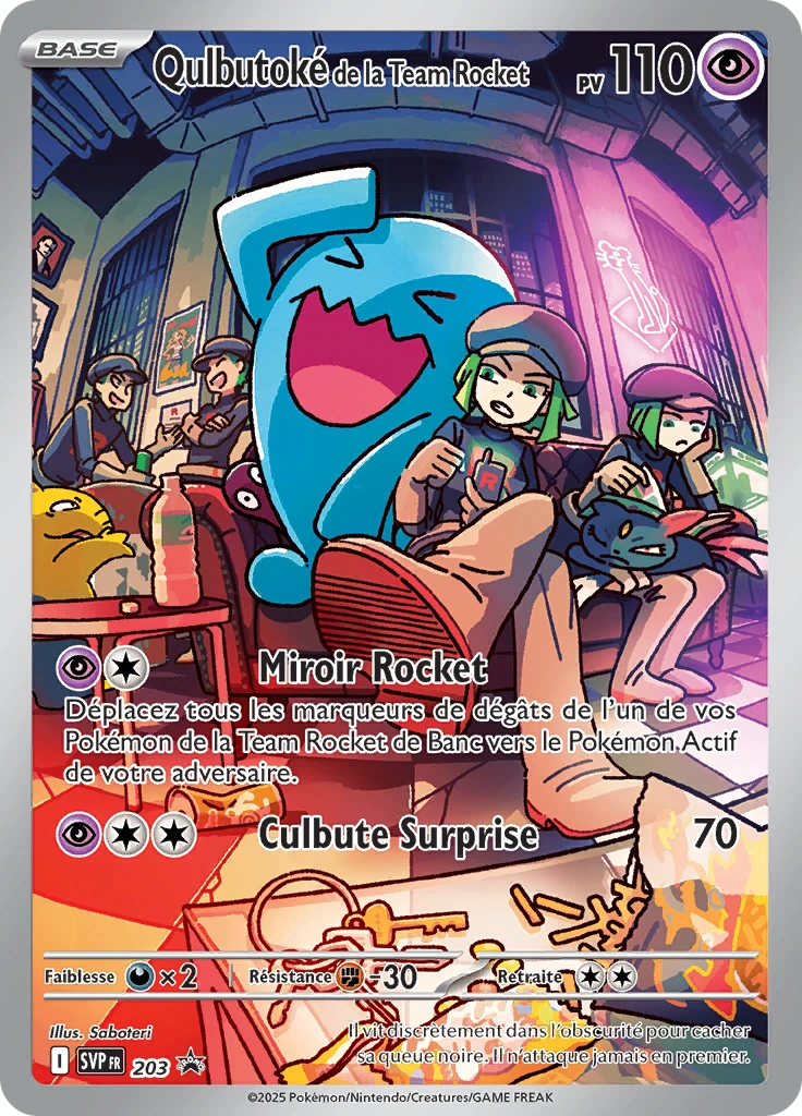 Carte Pokémon Qulbutoké de la Team Rocket de l'extension SVP Black Star Promos
