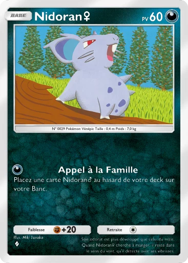 Carte Pokémon Nidoran♀ de l'extension Puissance Génétique