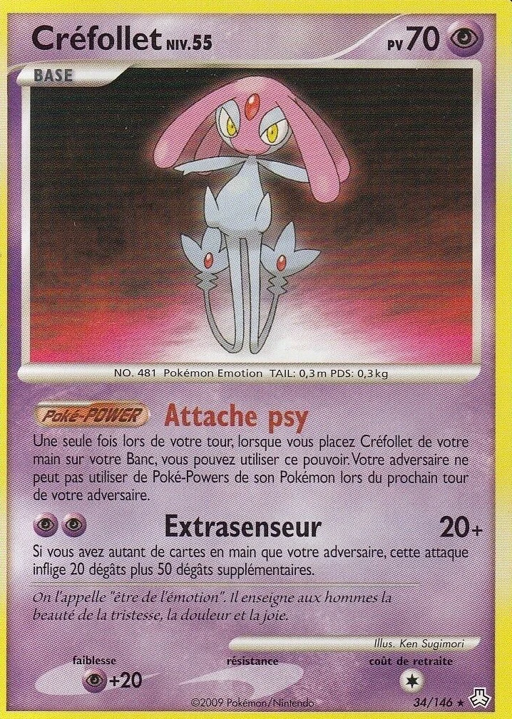 Carte Pokémon Créfollet de l'extension Éveil des Légendes
