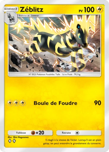 Carte Pokémon Zéblitz de l'extension Méga-Ascension