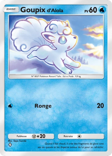 Carte Pokémon Goupix d'Alola de l'extension Booster de Luxe Méga