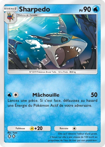 Carte Pokémon Sharpedo de l'extension Crise Interdimensionnelle