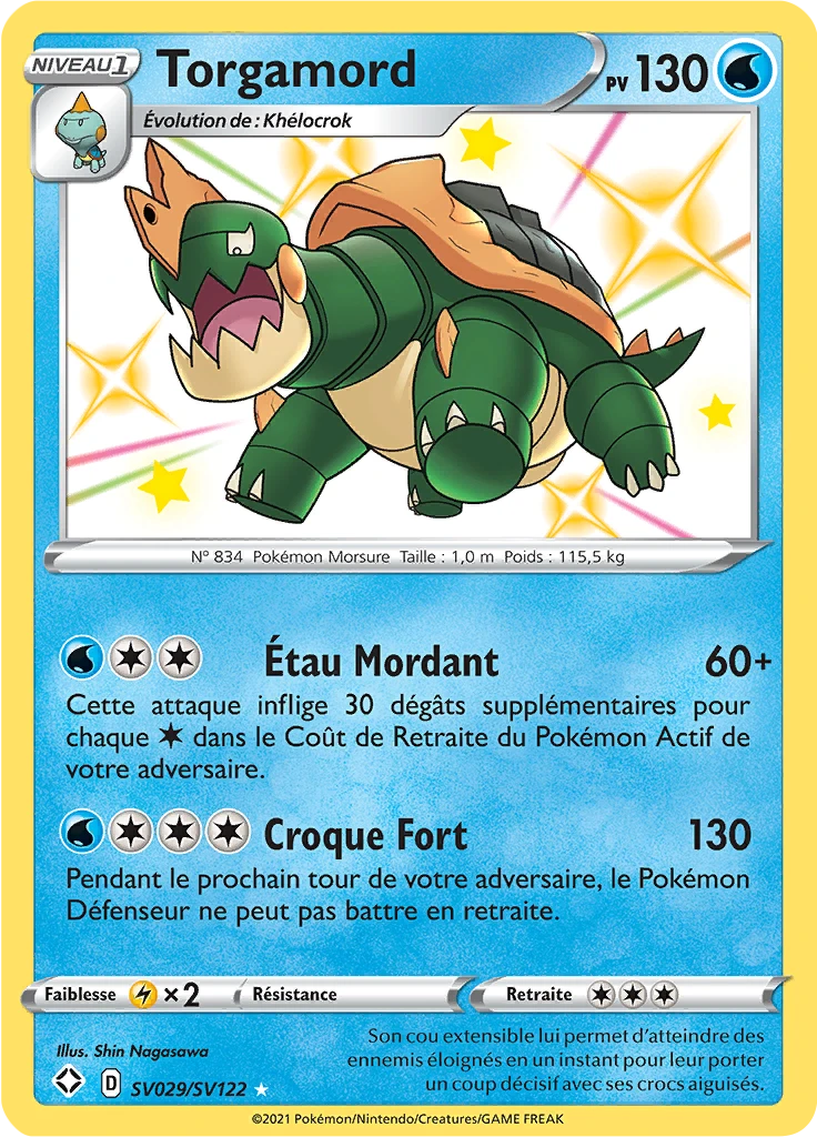Carte Pokémon Torgamord de l'extension Destinées Radieuses