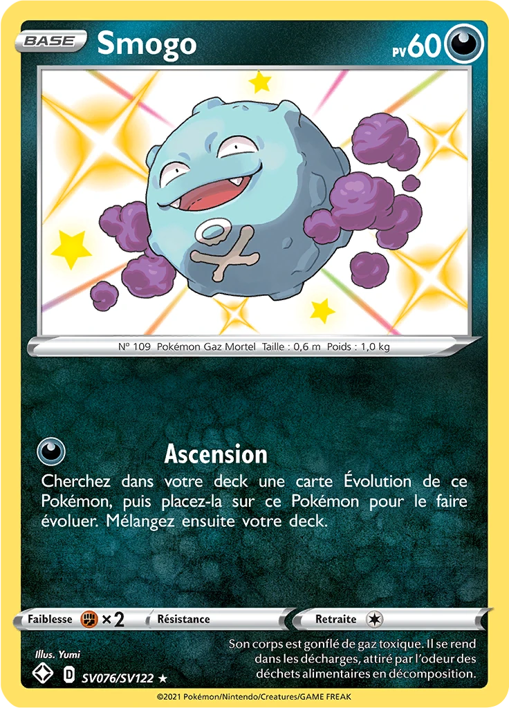 Carte Pokémon Smogo de l'extension Destinées Radieuses