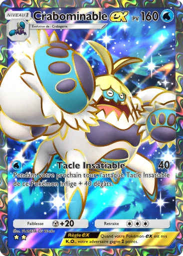 Carte Pokémon Crabominable-ex de l'extension Gardiens Astraux
